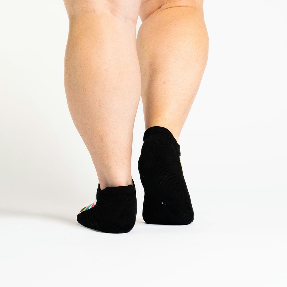 A person walking in ankle socks