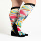 Knee-high non-binding toucan socks