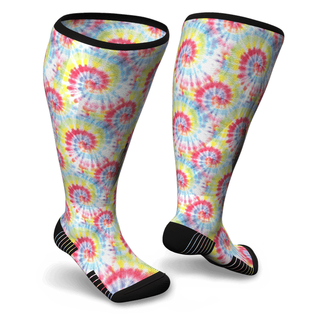 Tie dye compression socks