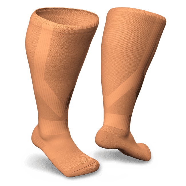 Orange compression socks