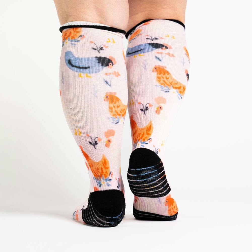 Chicken pattern compression socks