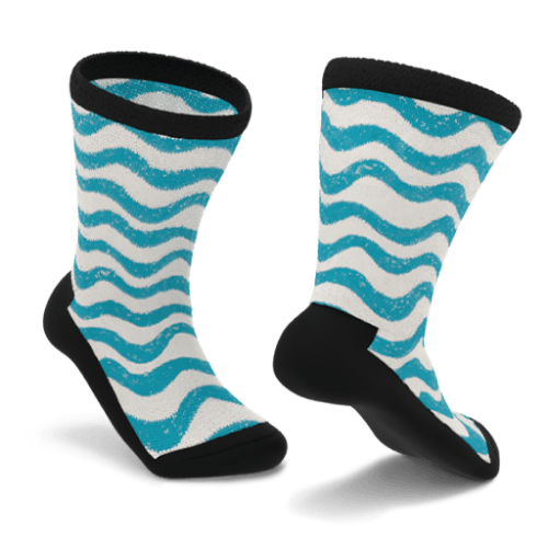 Non-restrictive socks in waves pattern