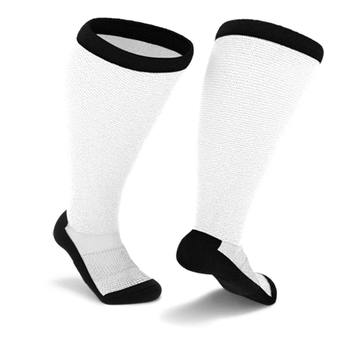 Black and white diabetic socks