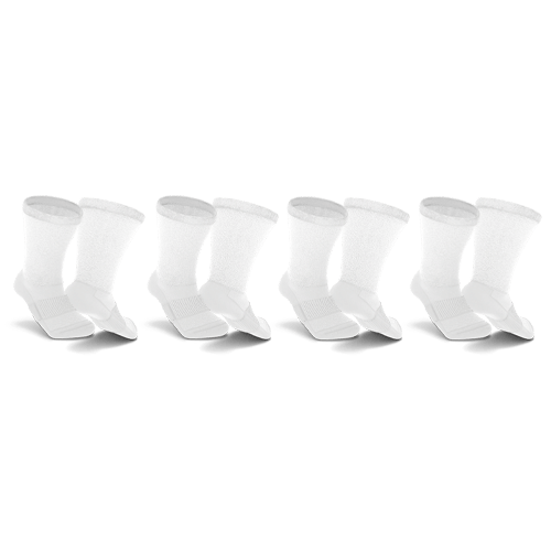 White Non-Binding Diabetic Thin Socks 4-Pack