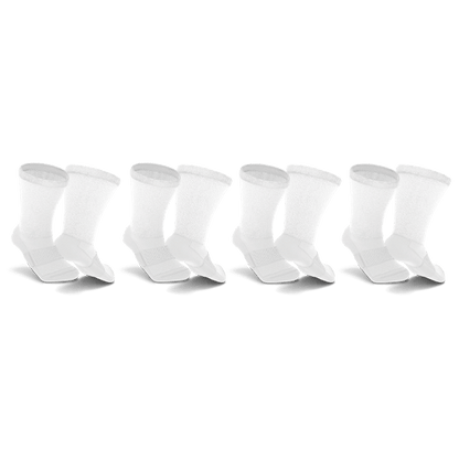 White Non-Binding Diabetic Thin Socks 4-Pack