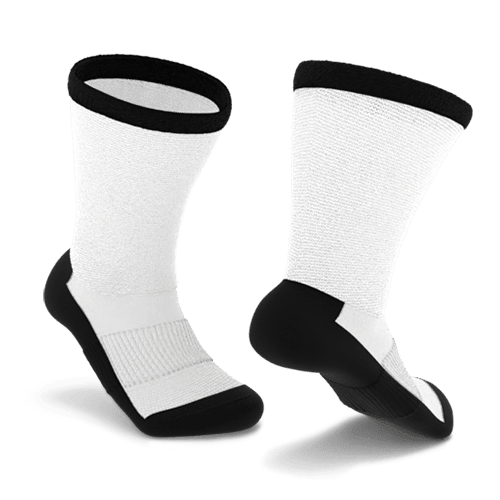 White and black diabetic socks