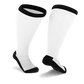 White and black knee-high diabetic socks