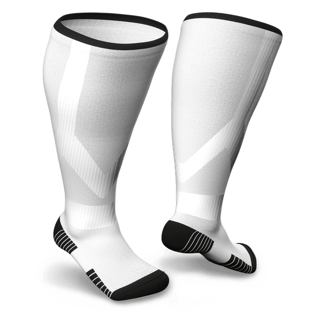 White Socks With Black Bottoms Compression Socks | Viasox