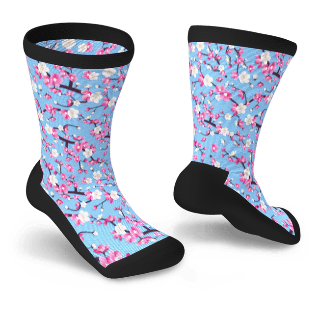 Cherry blossom diabetic socks