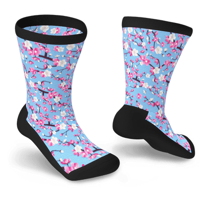 Cherry blossom diabetic socks