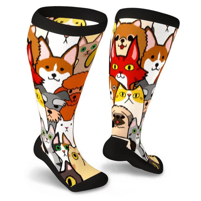 Dog print socks